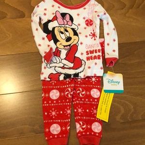 Minnie Christmas pjs NWT 9m